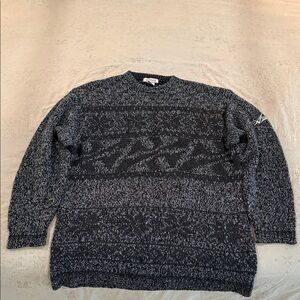 Avirex Black and Gray Crewneck Sweater